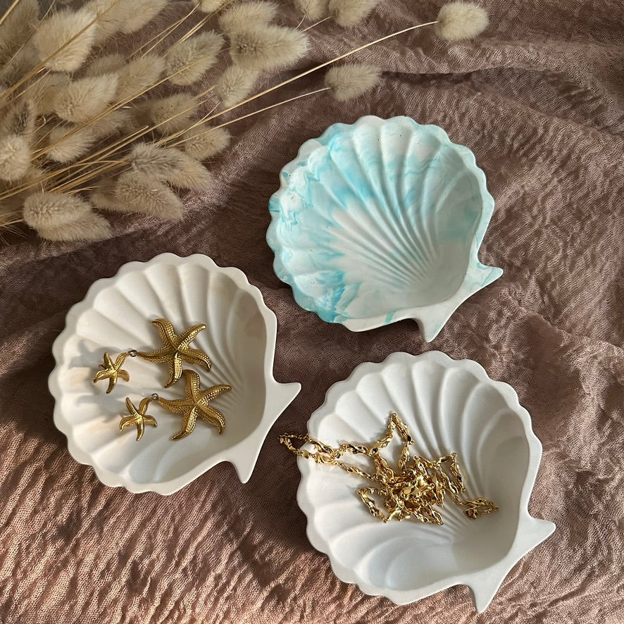 Ocean Shell Trio – Muschel-Schalen · Handgemachte Deko-Objekte einzeln & im 3er-Set