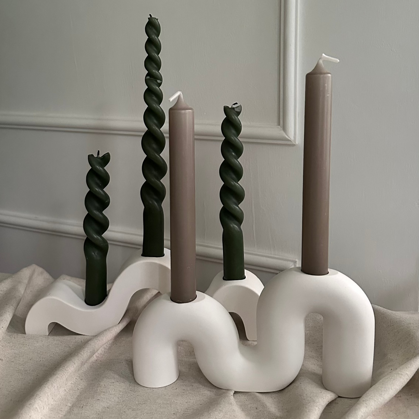 Flow – Kerzenhalter · Handgefertigtes Unikat im skulpturalen Design