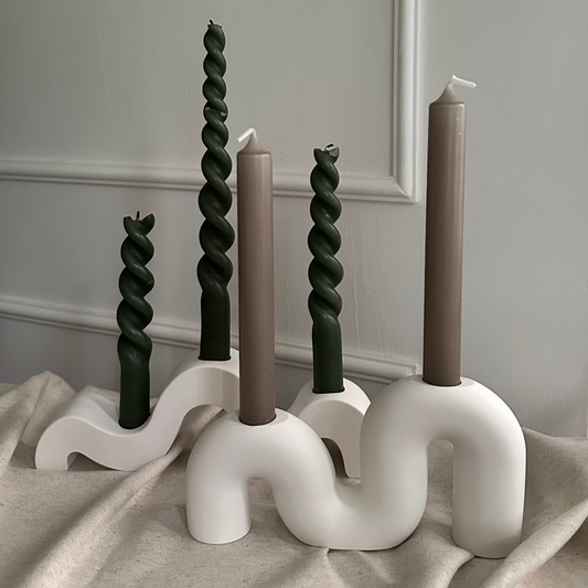 Flow – Kerzenhalter · Handgefertigtes Unikat im skulpturalen Design