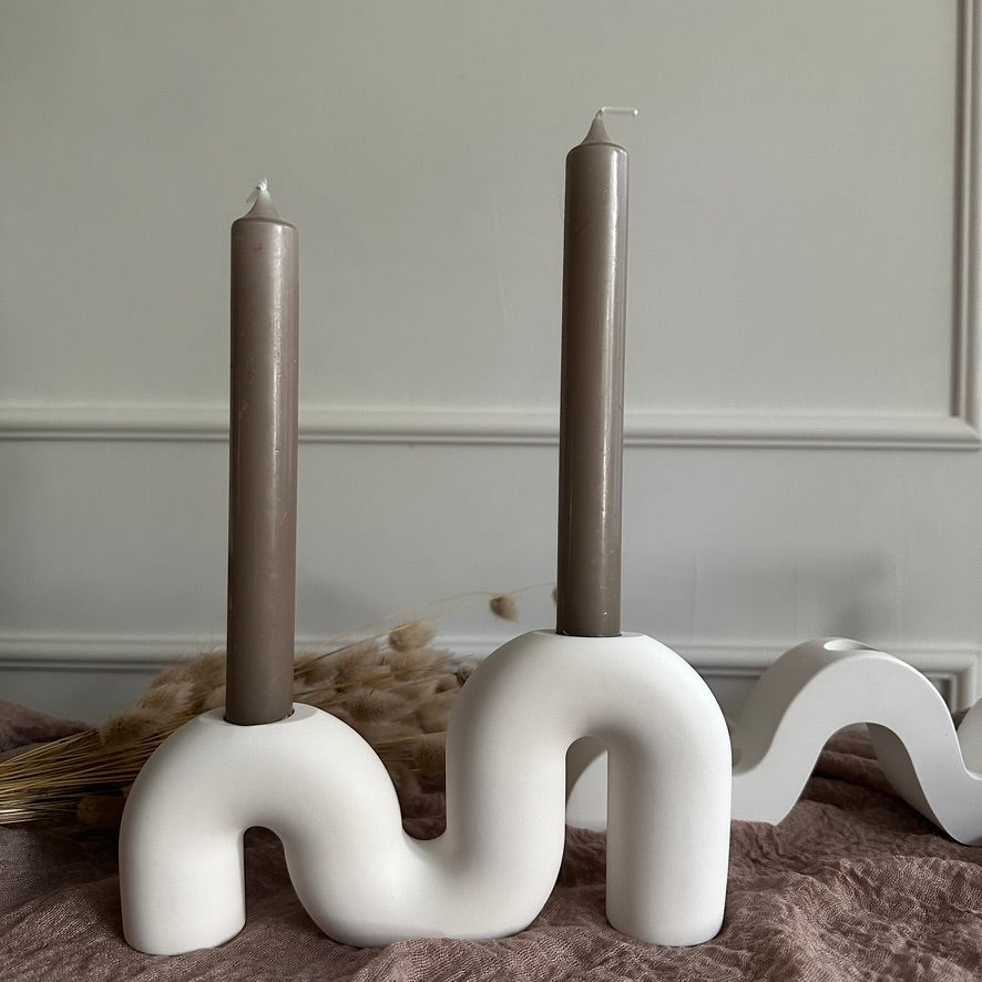 Flow – Kerzenhalter · Handgefertigtes Unikat im skulpturalen Design