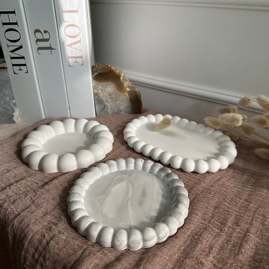 Bubble Tablett – Rund & Oval · Handgemachte Schmuckablage