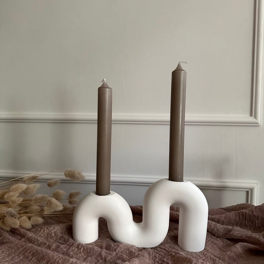 Flow – Kerzenhalter · Handgefertigtes Unikat im skulpturalen Design