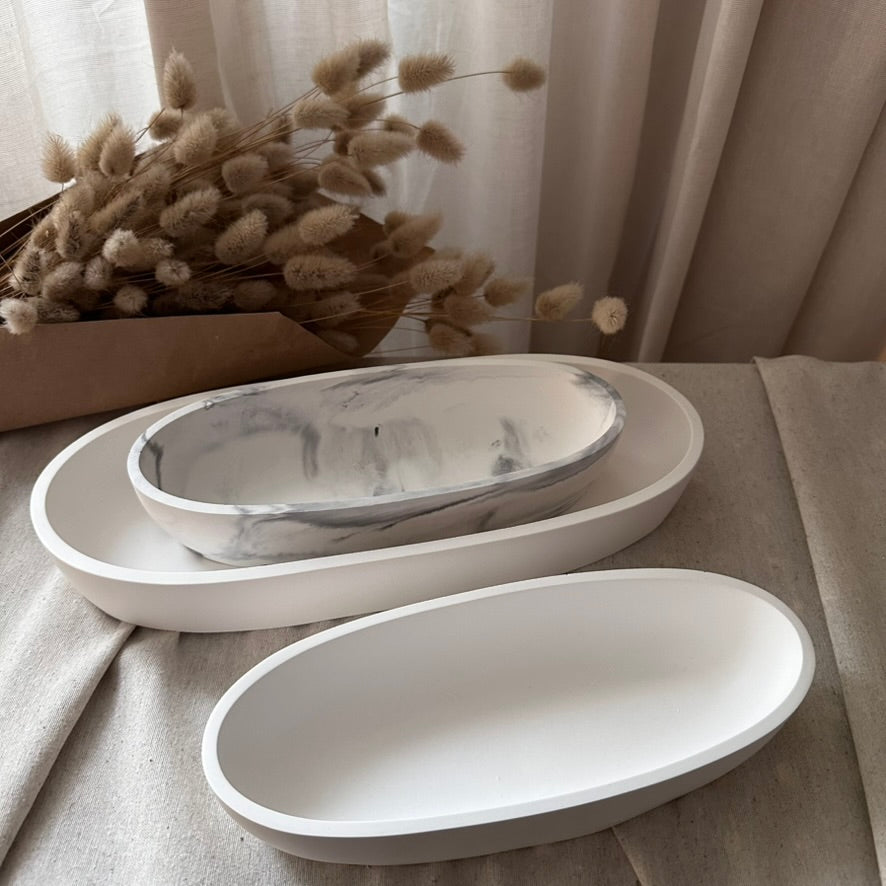 Oval Bowl – Minimalistische Design-Schale · Handgemachtes Unikat in Small & Large