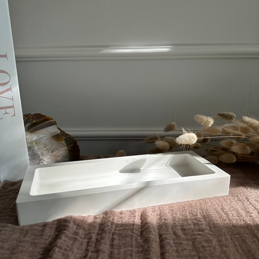 Hafenkante – Rechteckiges Tablett · Handgemachte Deko- & Schmuckablage