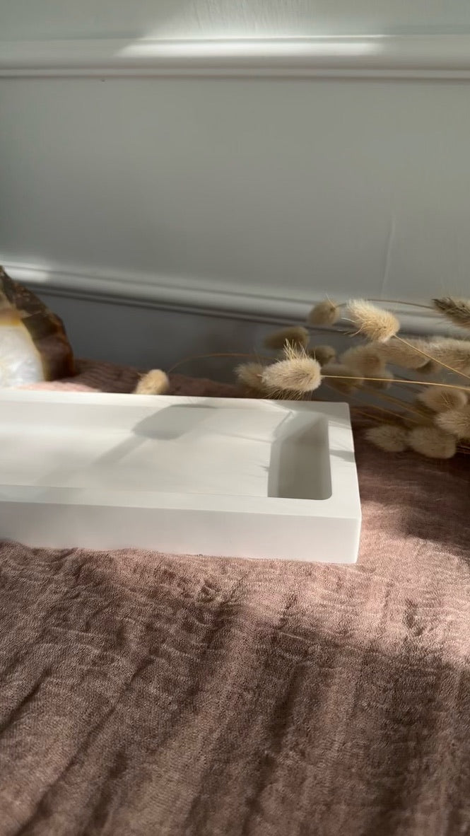 Hafenkante – Rechteckiges Tablett · Handgemachte Deko- & Schmuckablage