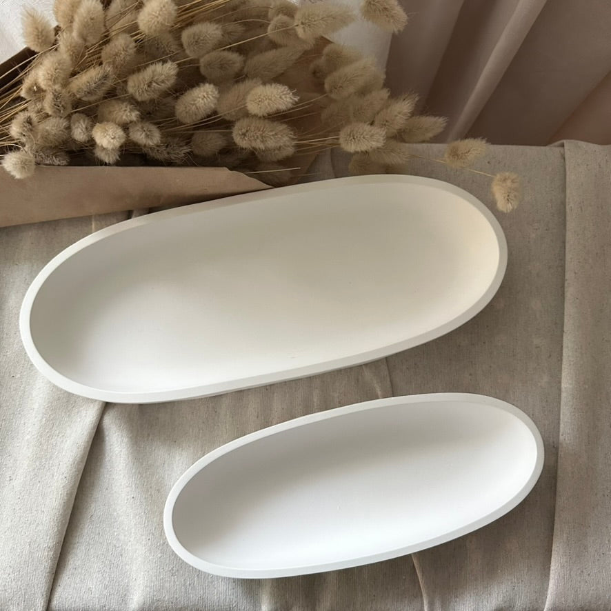 Oval Bowl – Minimalistische Design-Schale · Handgemachtes Unikat in Small & Large