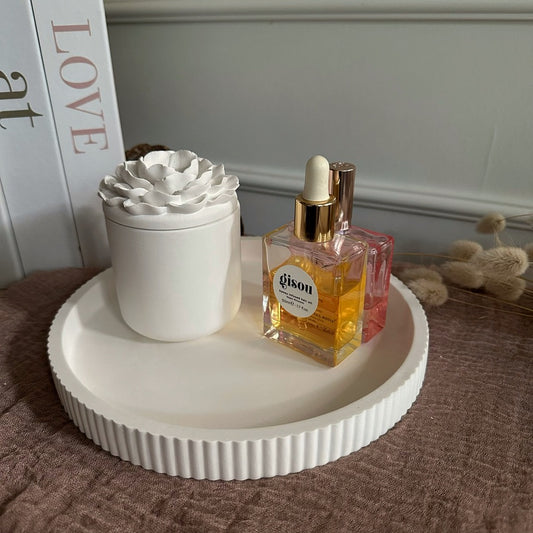 Linea – Geriffeltes Tablett (Low & High) · Handgemacht