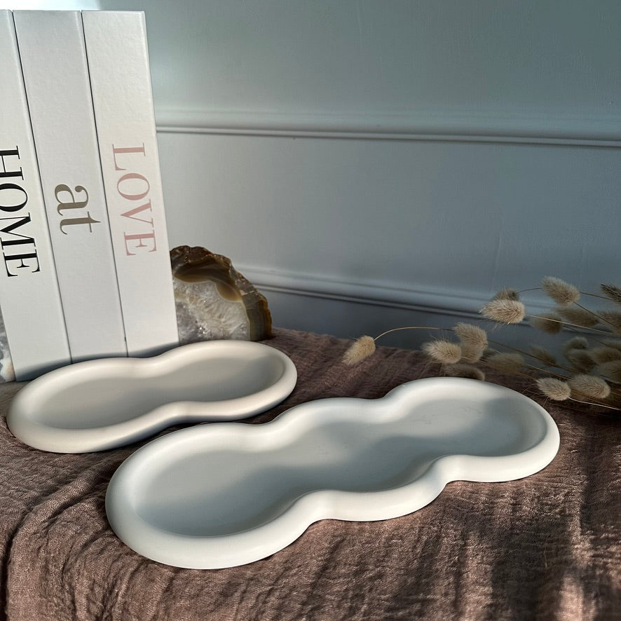 Clouds Duo · Clouds Trio – Design-Tablett · Handgemachtes Interior-Highlight