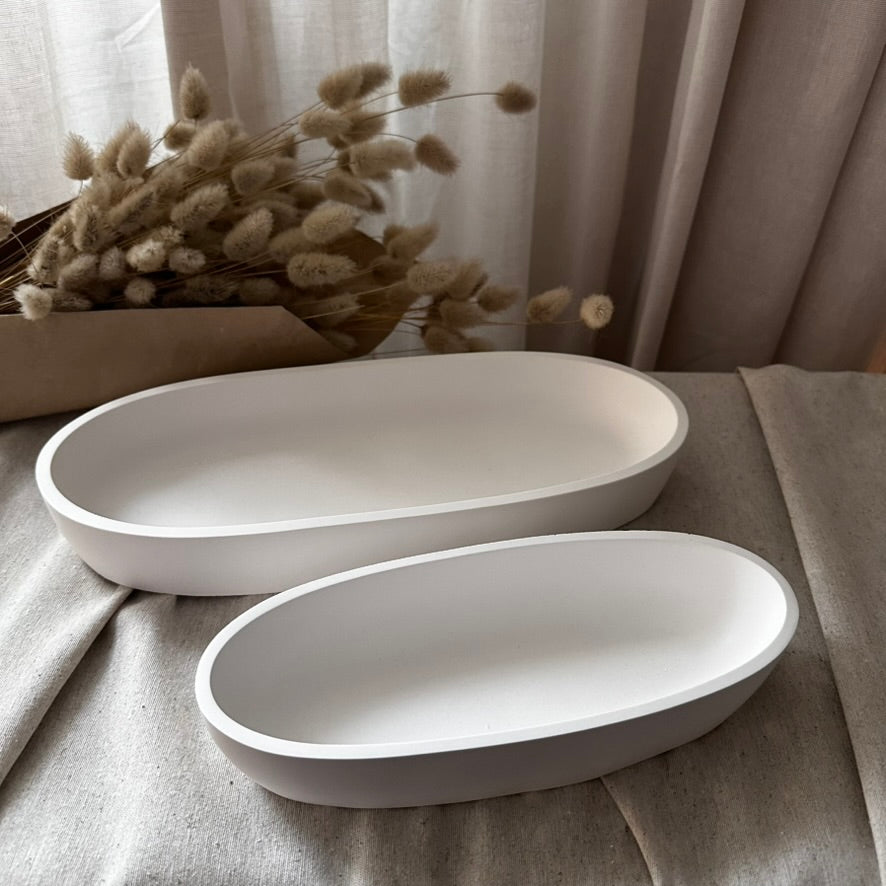 Oval Bowl – Minimalistische Design-Schale · Handgemachtes Unikat in Small & Large
