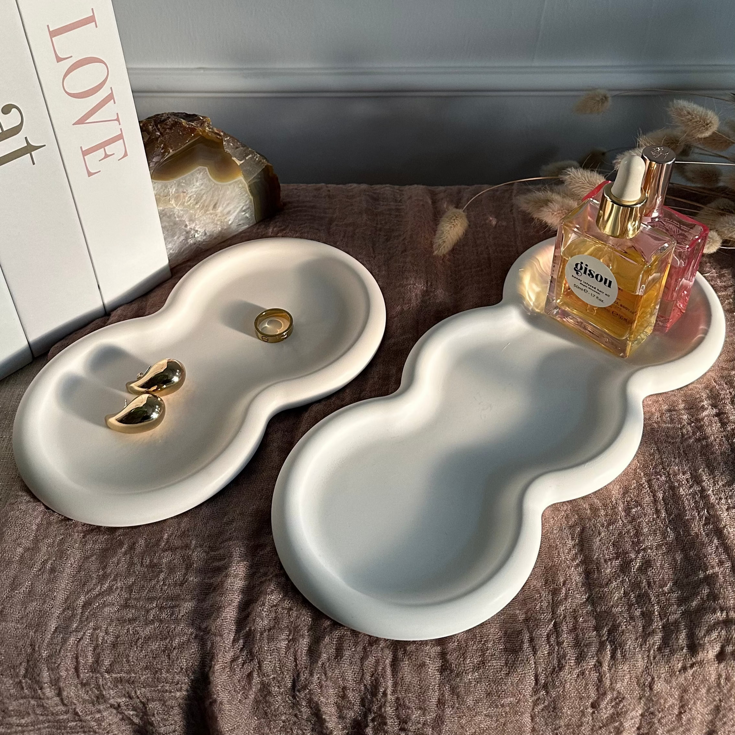 Clouds Duo · Clouds Trio – Design-Tablett · Handgemachtes Interior-Highlight