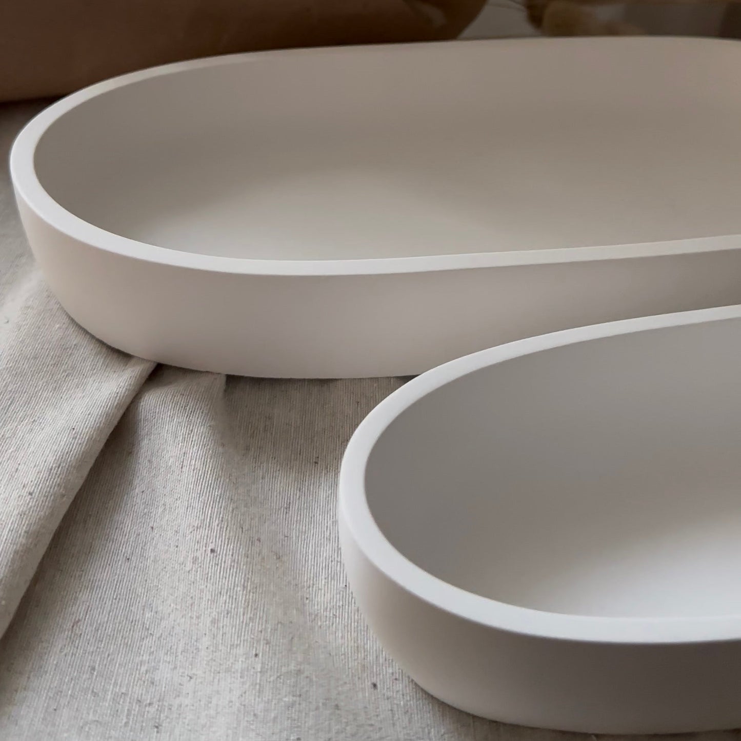 Oval Bowl – Minimalistische Design-Schale · Handgemachtes Unikat in Small & Large