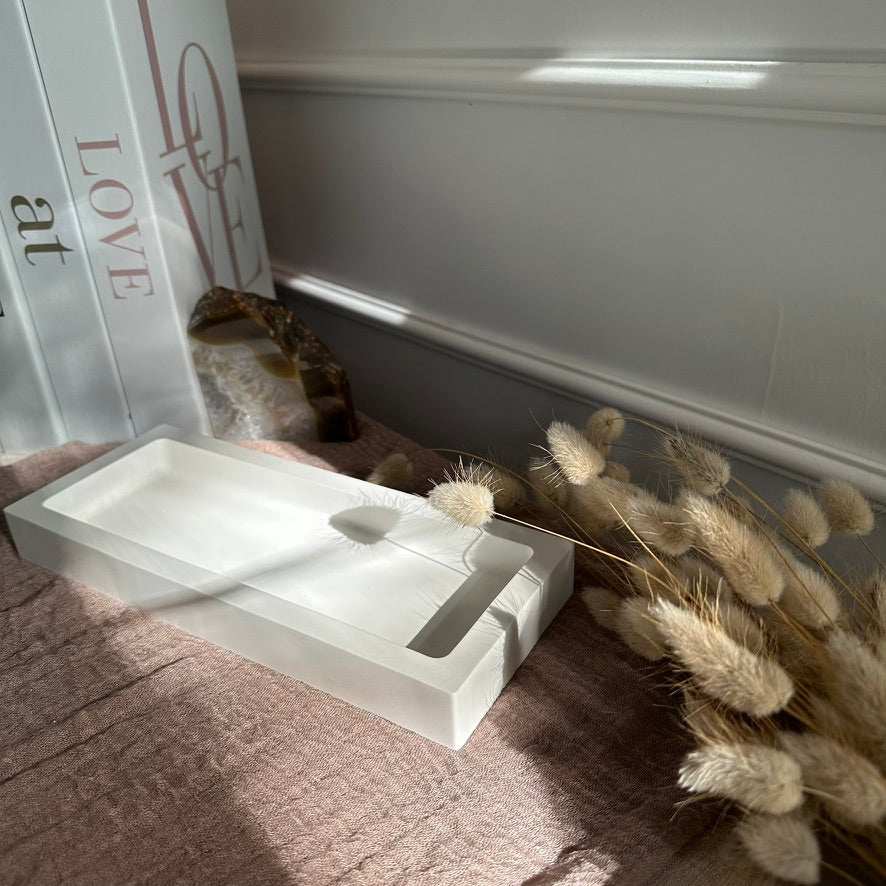 Hafenkante – Rechteckiges Tablett · Handgemachte Deko- & Schmuckablage