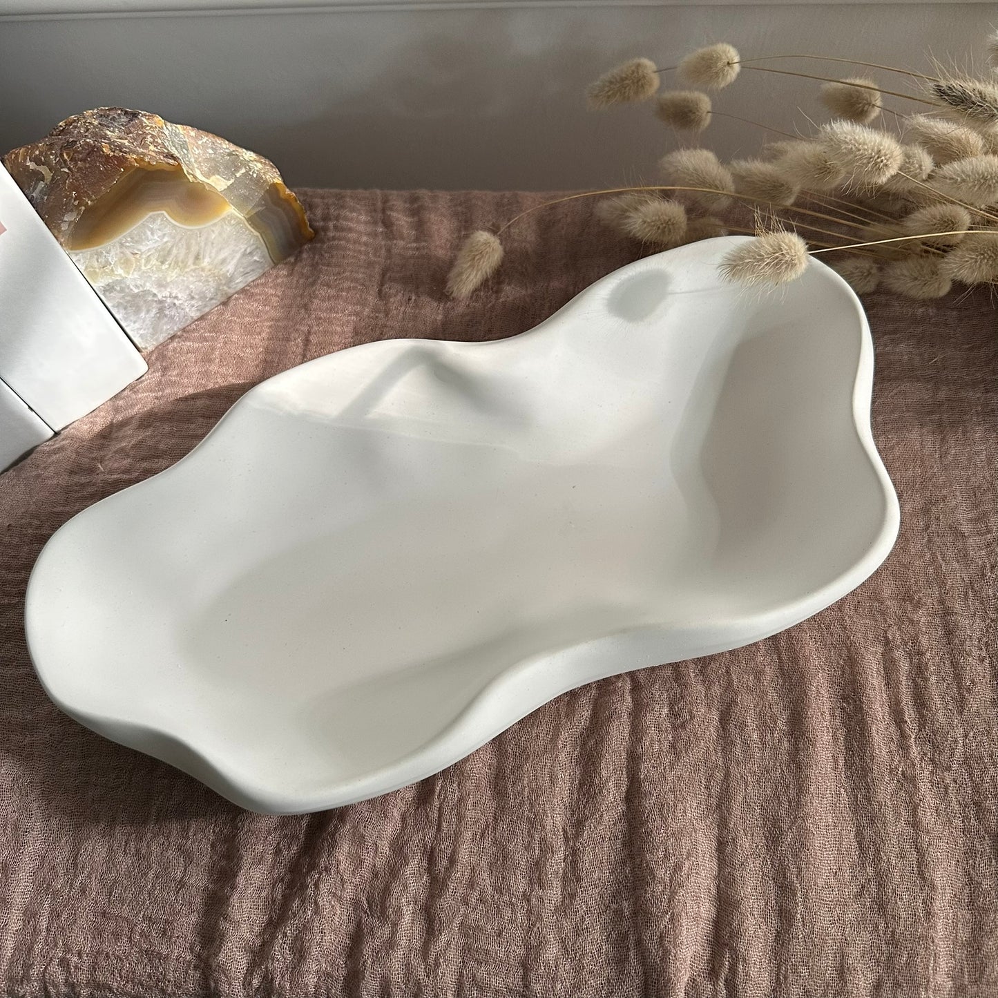 Wavy Bowl – Organische Design-Schale · Handgemachtes Unikat im Wellen-Look