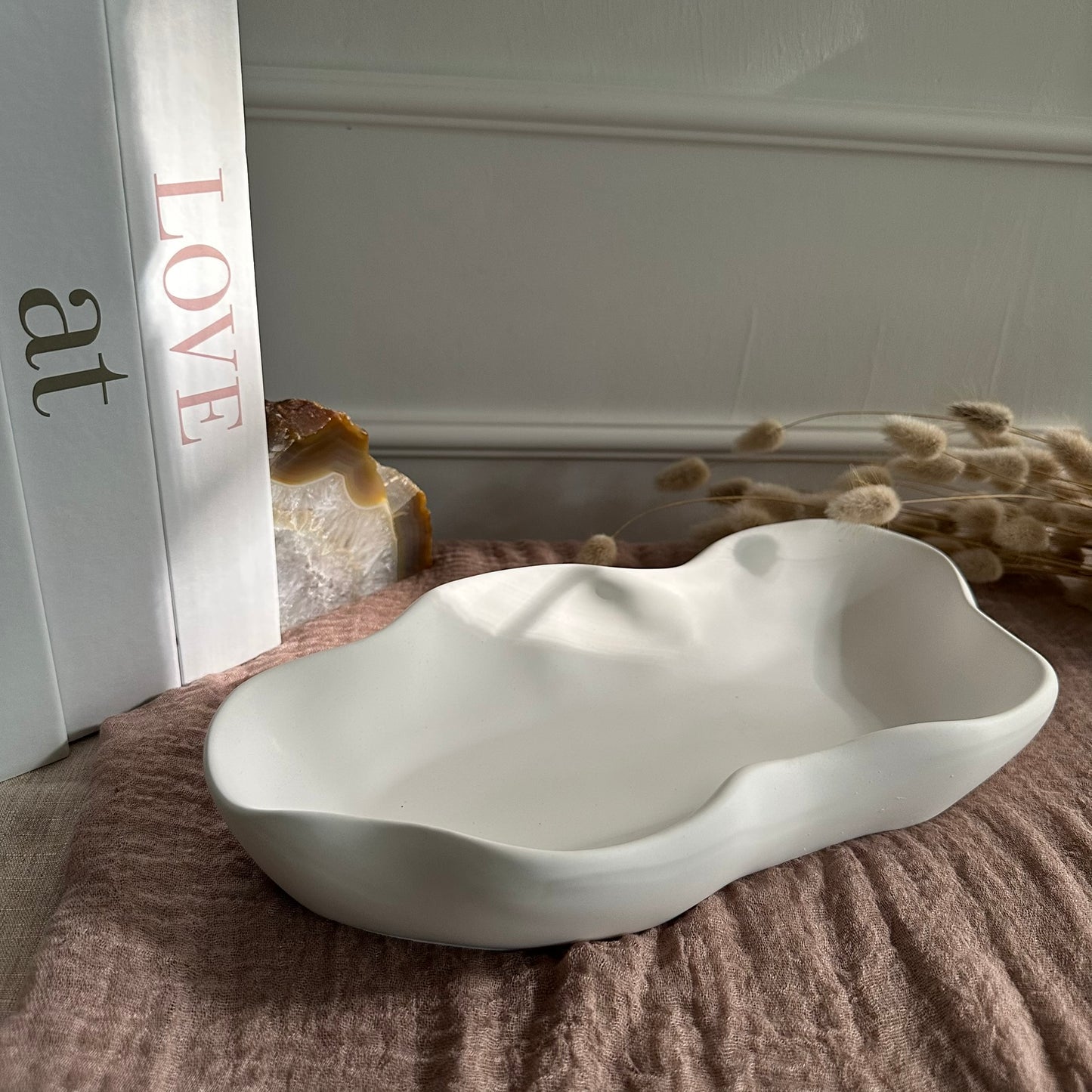 Wavy Bowl – Organische Design-Schale · Handgemachtes Unikat im Wellen-Look