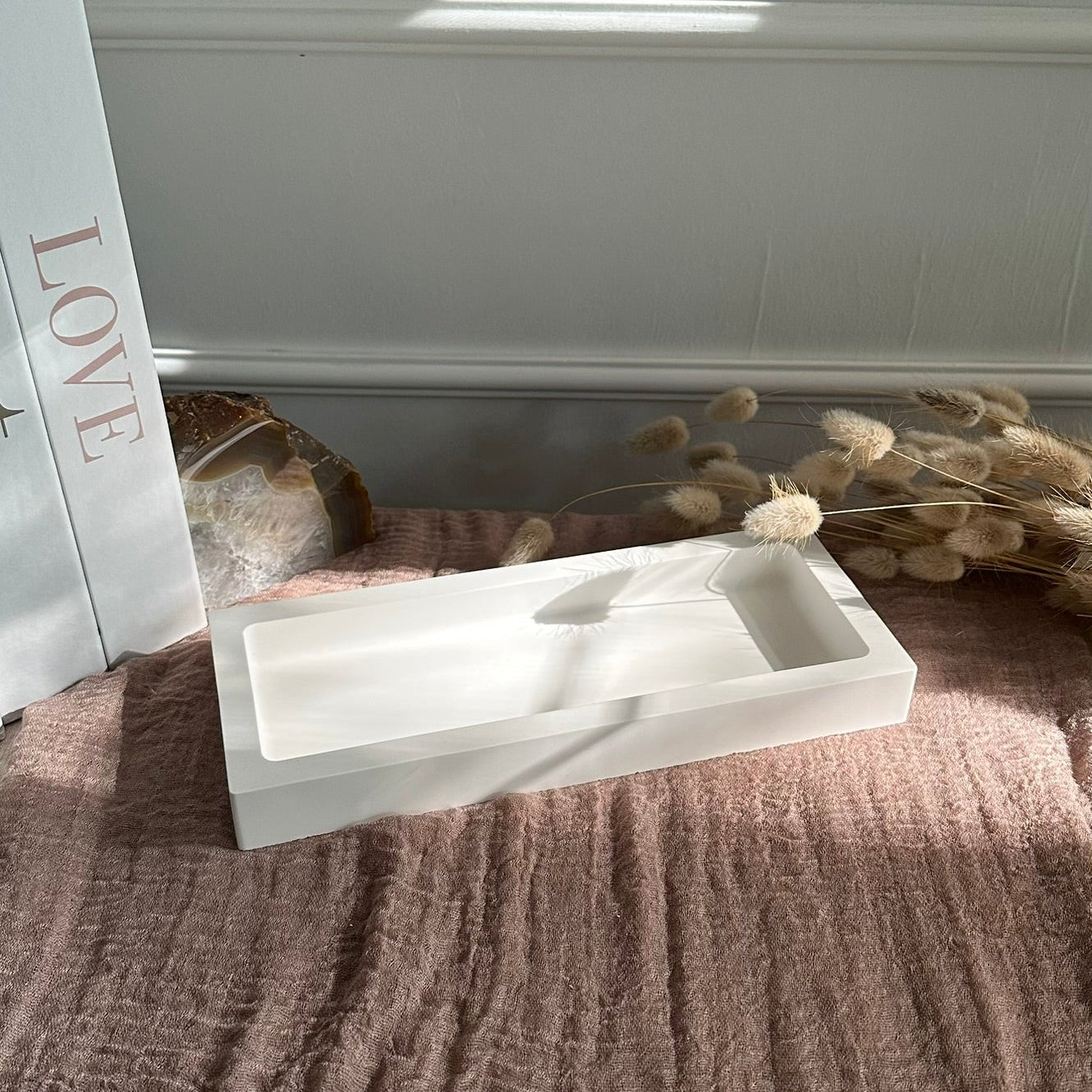 Hafenkante – Rechteckiges Tablett · Handgemachte Deko- & Schmuckablage