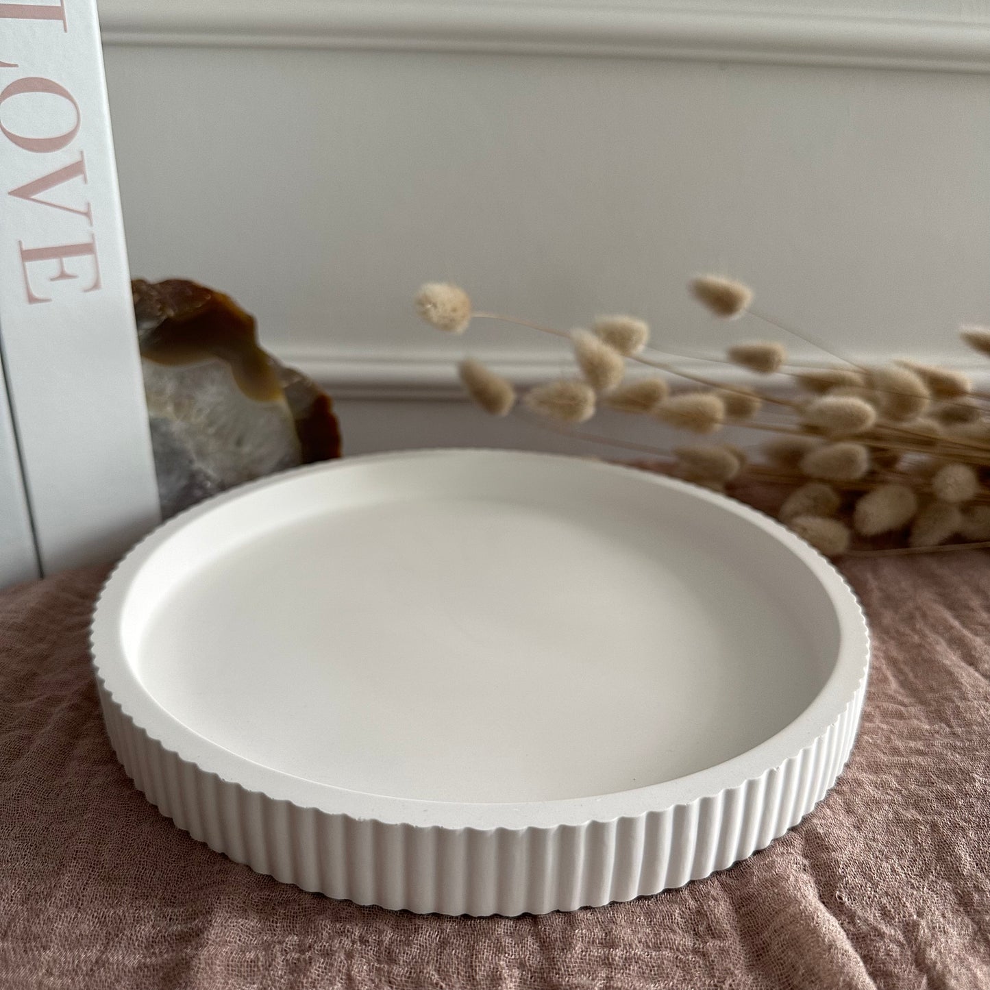 Linea – Geriffeltes Tablett (Low & High) · Handgemacht