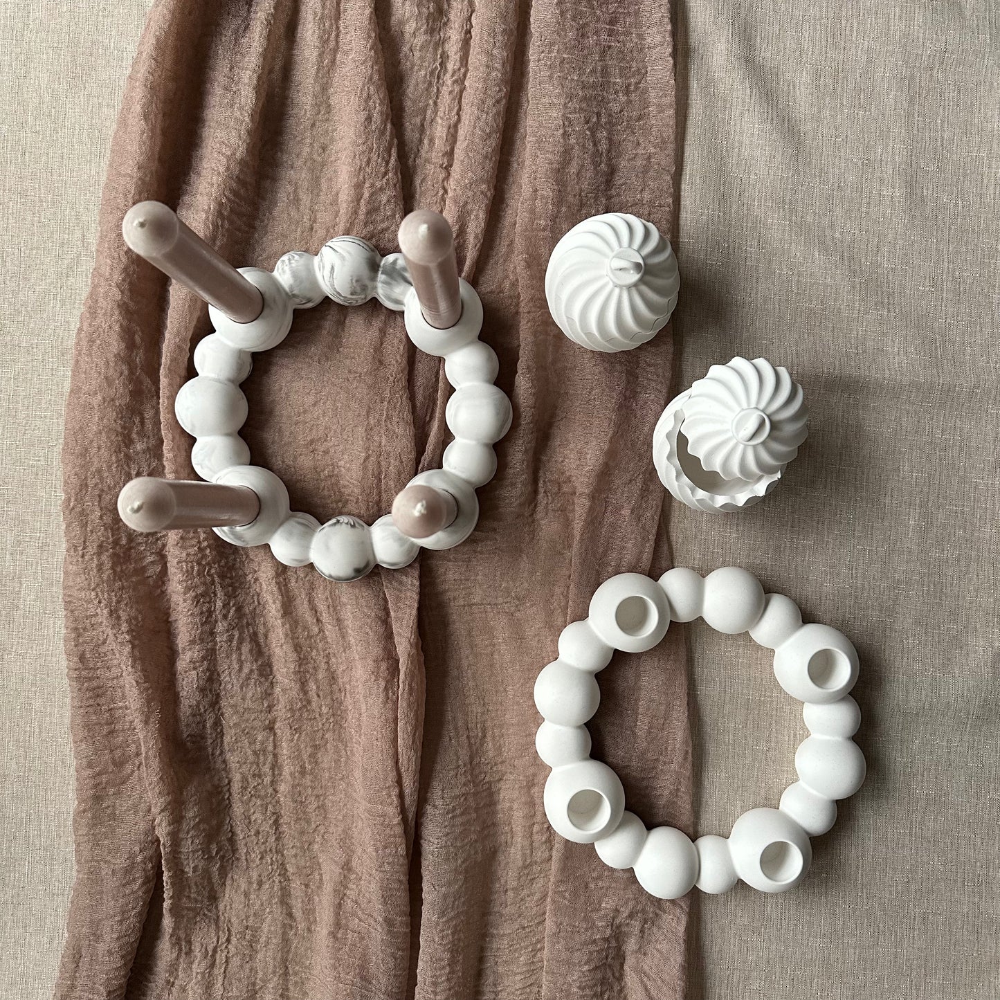 Bubble Adventskranz – moderner Keramik-Adventskranz im Skandi Design | handgegossen & versiegelt | moin Home vibes