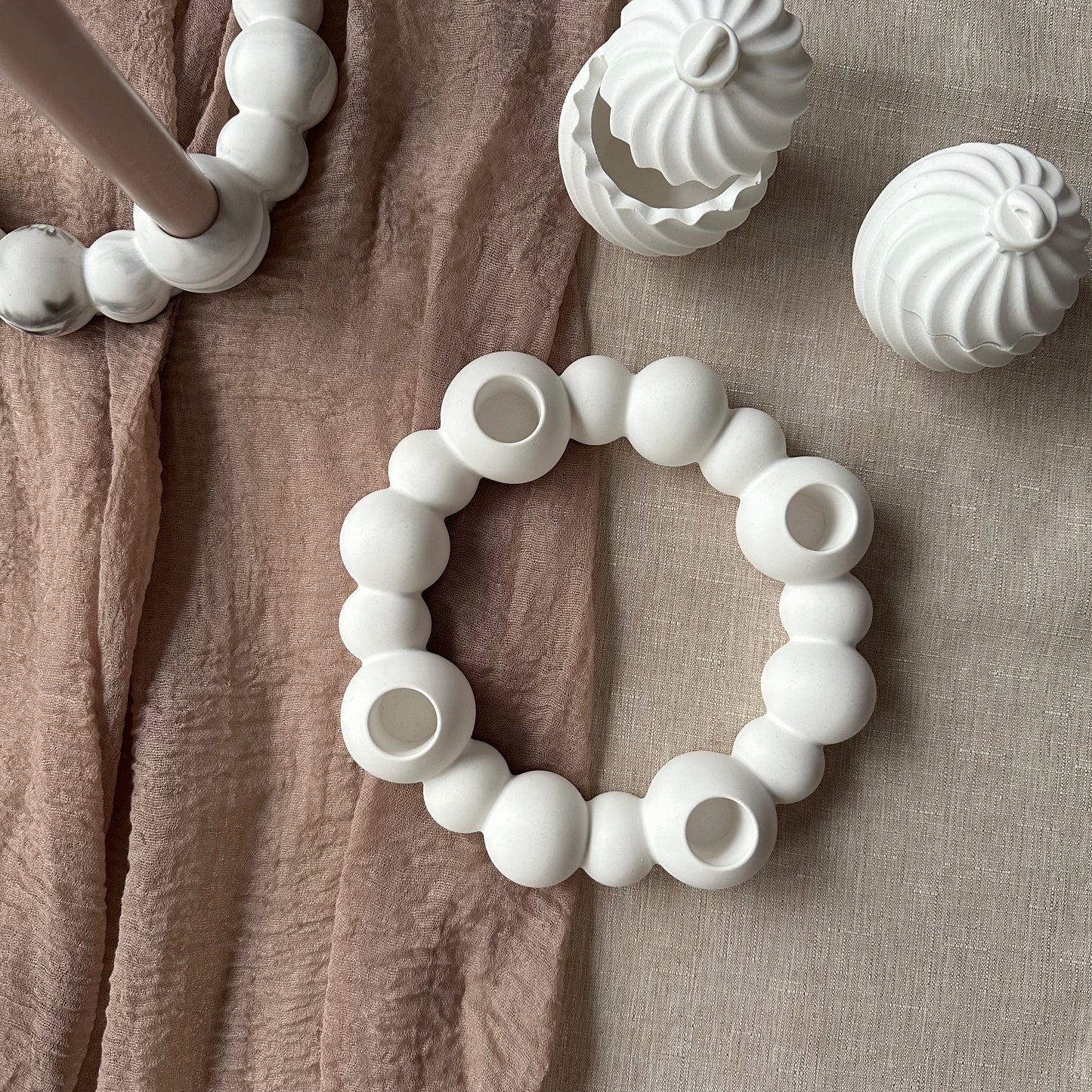 Bubble Adventskranz – moderner Keramik-Adventskranz im Skandi Design | handgegossen & versiegelt | moin Home vibes