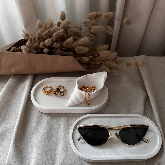 Oval Tray – Ovales Tablett · Handgemachte Schmuck- & Dekoablage